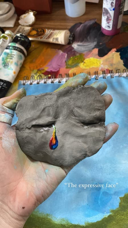Clay sculpture — the expressive face